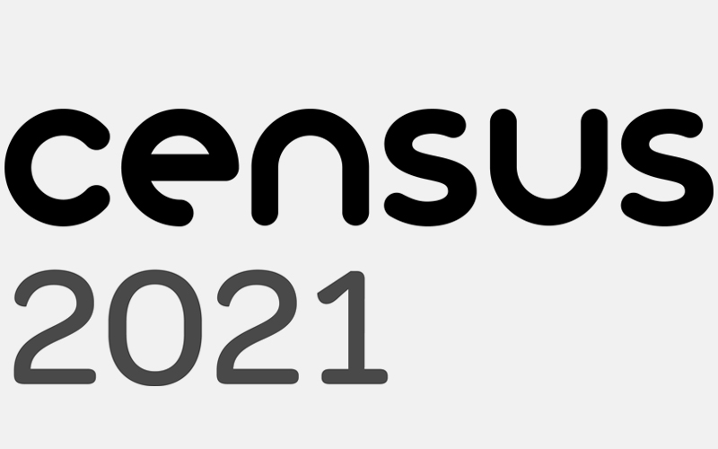 Census 2021 logo in black