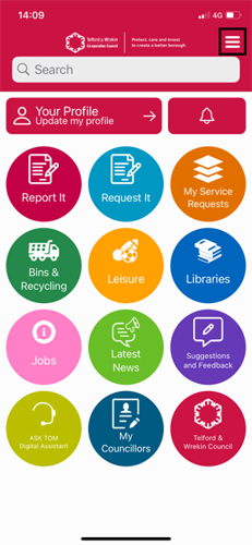 Delete account tiles