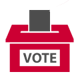 An icon of a ballot box