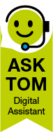 The Ask Tom digital assistant launch image