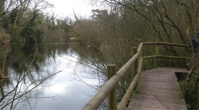 Flooded limestone quarries in Lilleshall